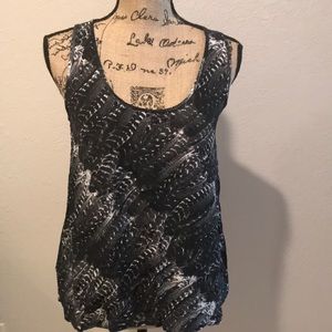 Joie Tops - Joie silk black and gray and white tank top Joie Tops - Joie silk black and gray and white tank top